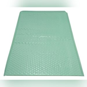Green Heavy Duty Poly Bubble Mailers, 5 Count 14" x 18½", Waterproof.
